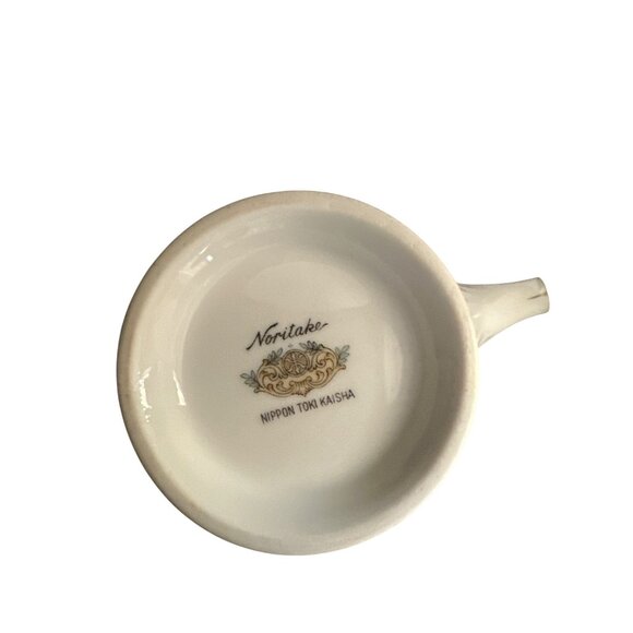 Noritake Floral Porcelain Creamer With Gold Trim - Nippon Toki Kaisha Vintage Pi - Picture 3 of 3
